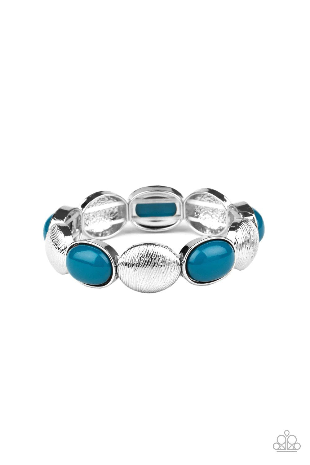 Decadently Dewy Blue Bracelet - Paparazzi Accessories- lightbox - CarasShop.com - Paparazzi Jewelry by Cara Jewels