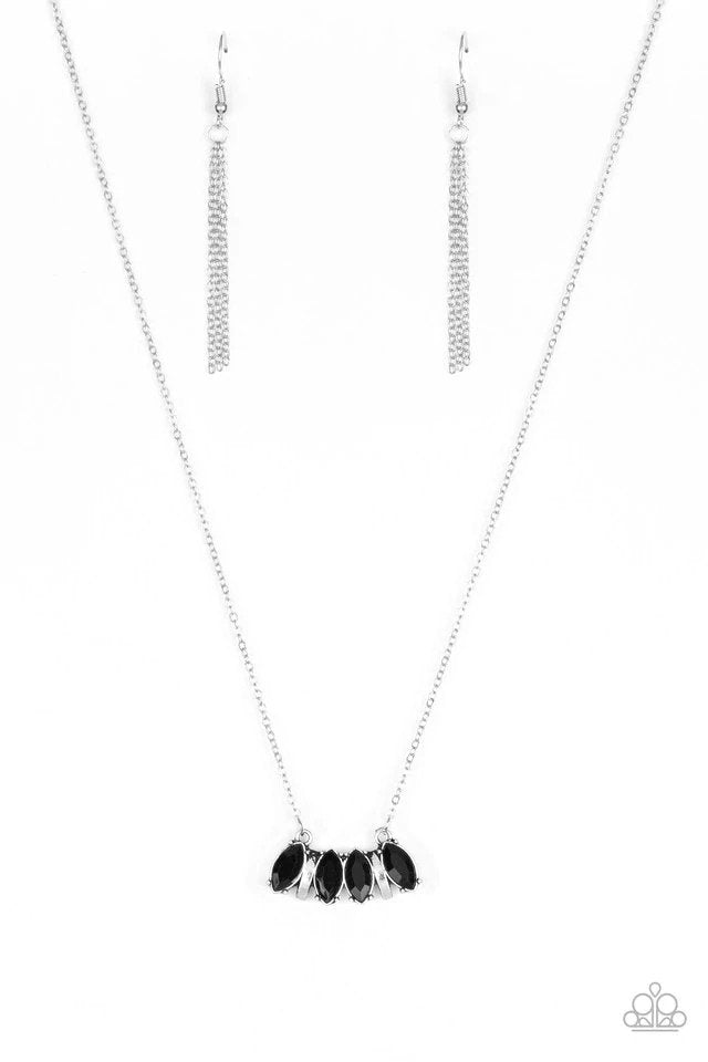 Deco Decadance Black Necklace - Paparazzi Accessories- lightbox - CarasShop.com - Paparazzi Jewelry by Cara Jewels