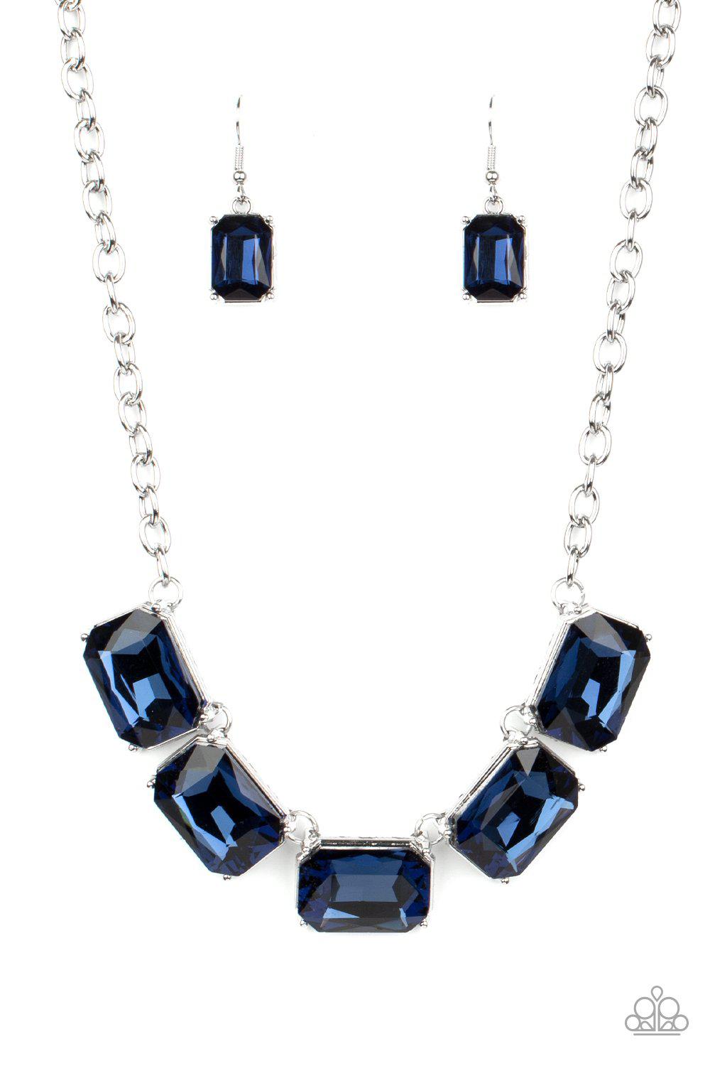 Deep Freeze Diva Blue Rhinestone Necklace - Paparazzi Accessories- lightbox - CarasShop.com - Paparazzi Jewelry by Cara Jewels