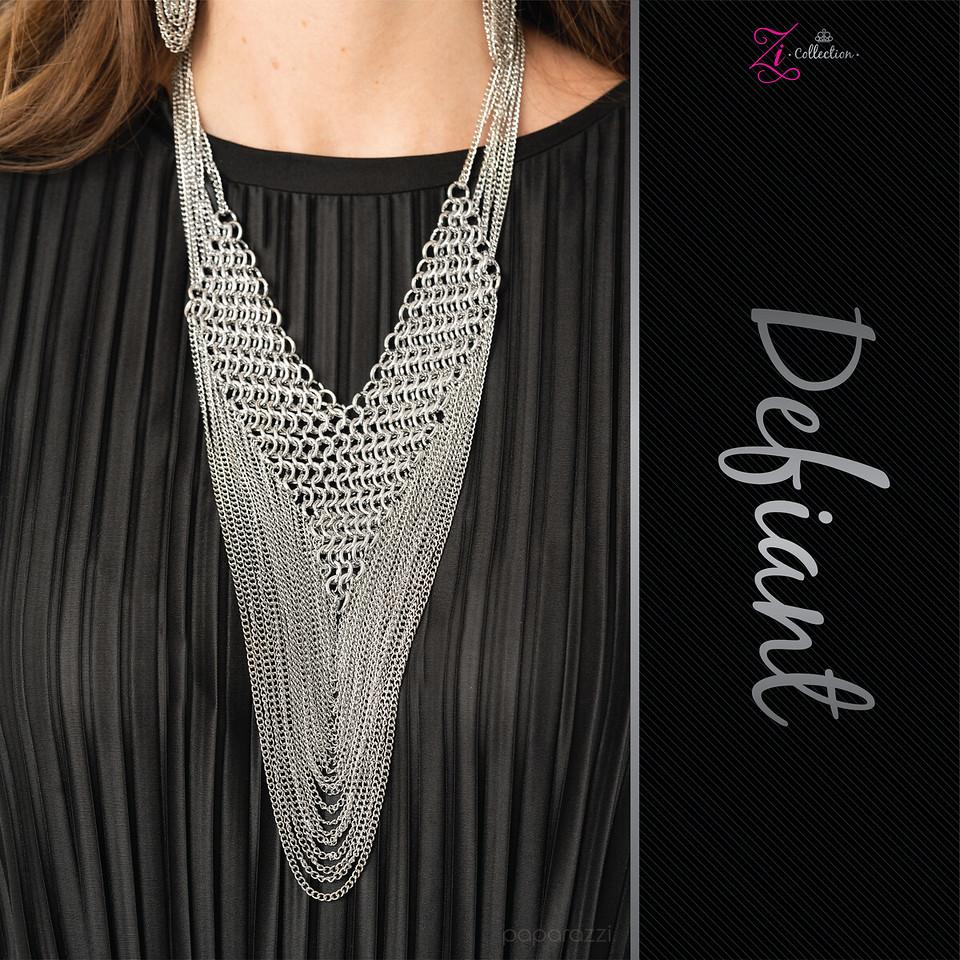 Defiant 2020 Zi Collection Necklace - Paparazzi Accessories- on model - CarasShop.com - Paparazzi Jewelry by Cara Jewels