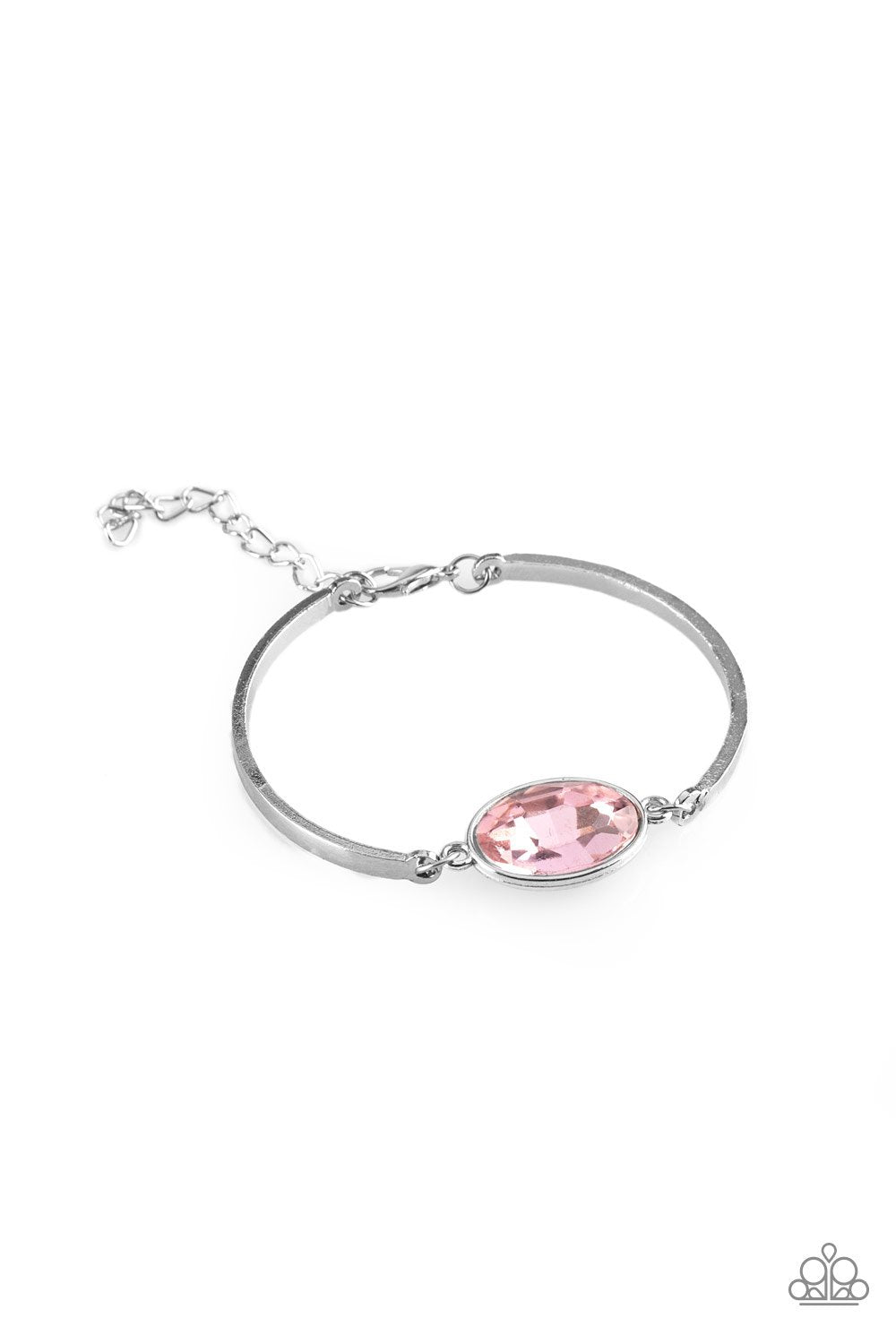 Definitely Dashing Pink Gem Bracelet - Paparazzi Accessories- lightbox - CarasShop.com - Paparazzi Jewelry by Cara Jewels