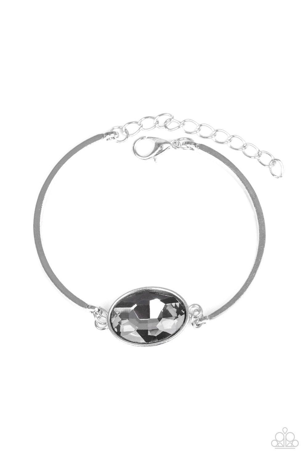 Definitely Dashing Silver Gem Bracelet - Paparazzi Accessories- lightbox - CarasShop.com - Paparazzi Jewelry by Cara Jewels