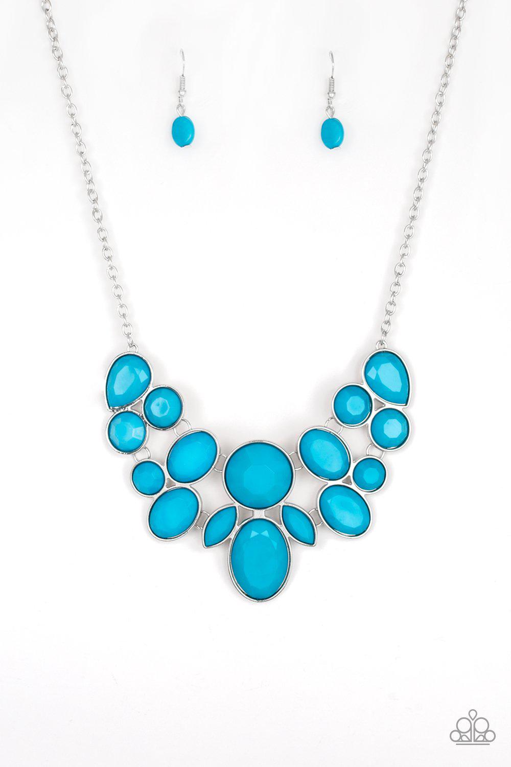 Demi Diva Blue Necklace - Paparazzi Accessories- lightbox - CarasShop.com - Paparazzi Jewelry by Cara Jewels