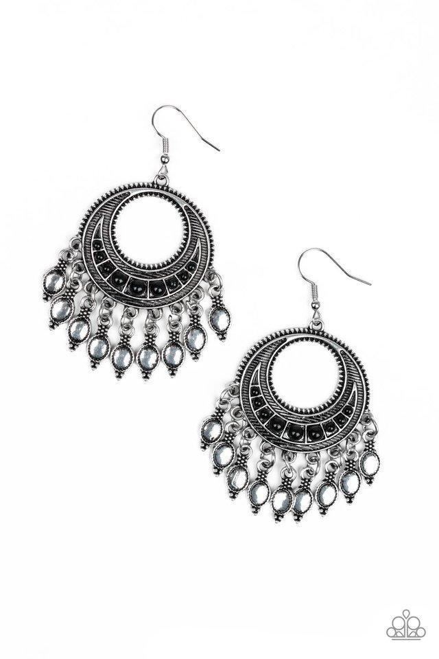 Desert Divinity Black Earrings - Paparazzi Accessories- lightbox - CarasShop.com - Paparazzi Jewelry by Cara Jewels