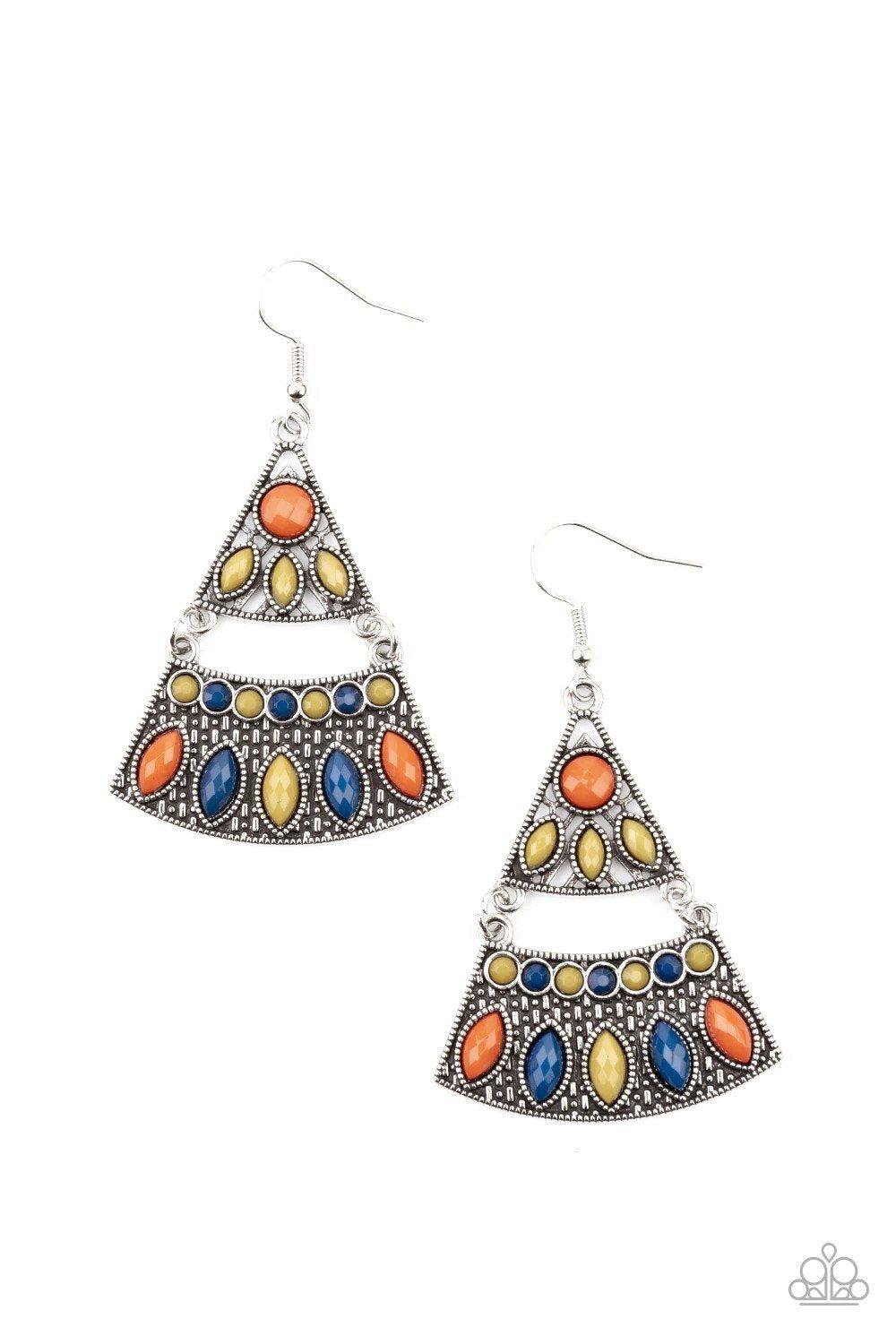 Desert Fiesta Multi Earrings - Paparazzi Accessories- lightbox - CarasShop.com - Paparazzi Jewelry by Cara Jewels
