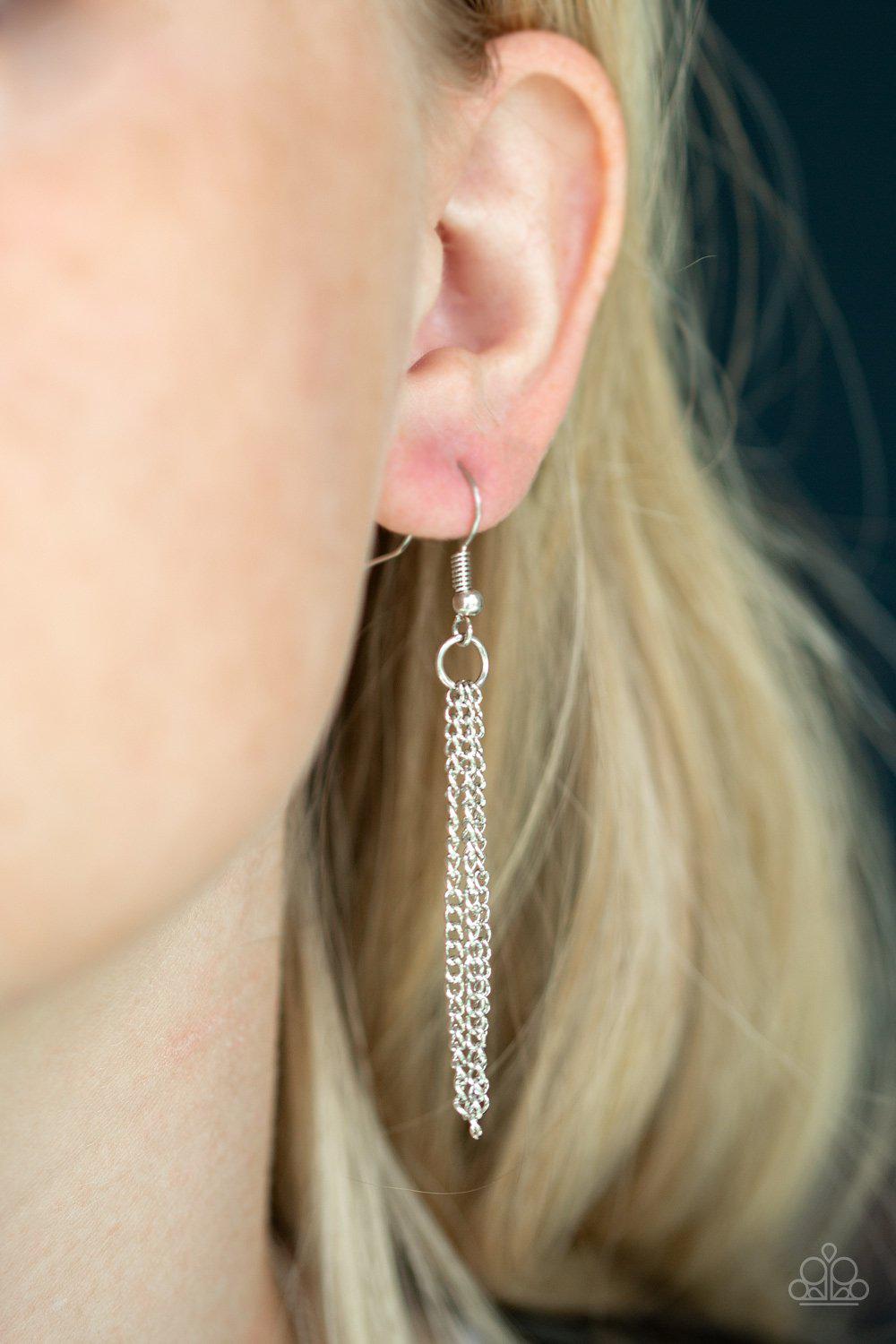 Desert Mason Multi - White, Orange and Blue Stone Necklace - Paparazzi Accessories - free matching earrings -CarasShop.com - Paparazzi Jewelry by Cara Jewels