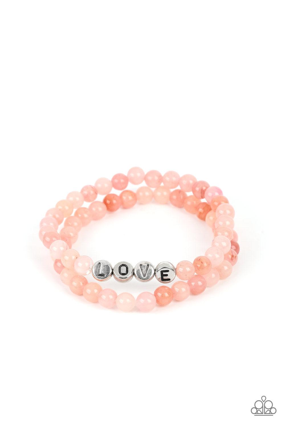Devoted Dreamer Pink Inspirational Bracelet - Paparazzi Accessories- lightbox - CarasShop.com - Paparazzi Jewelry by Cara Jewels