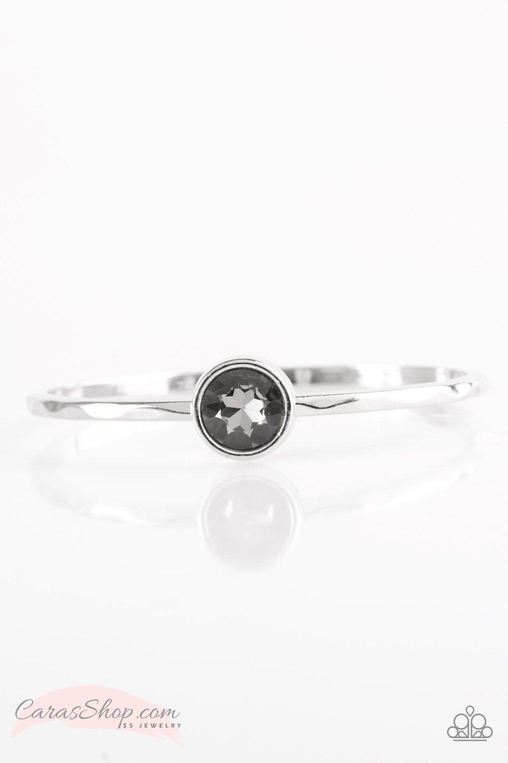 Diamonds For Breakfast Silver Bangle Bracelet - Paparazzi Accessories- lightbox - CarasShop.com - Paparazzi Jewelry by Cara Jewels
