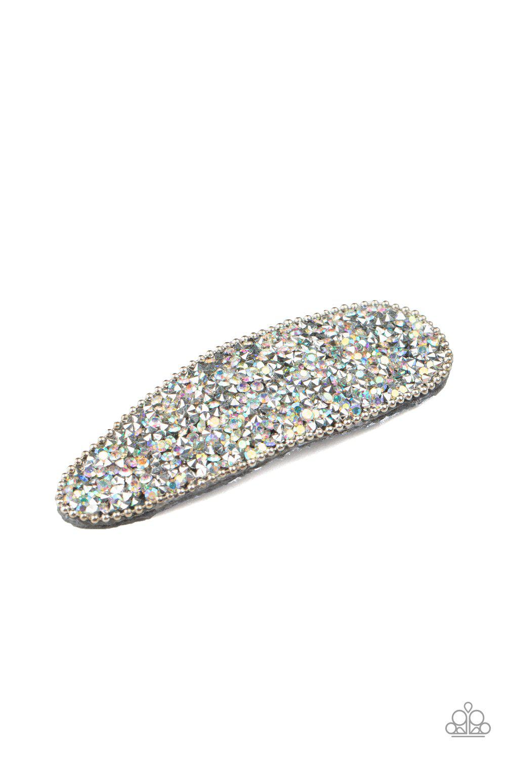 Didn't HAIR It From Me Multi Iridescent Rhinestone Hair Clip - Paparazzi Accessories- lightbox - CarasShop.com - Paparazzi Jewelry by Cara Jewels
