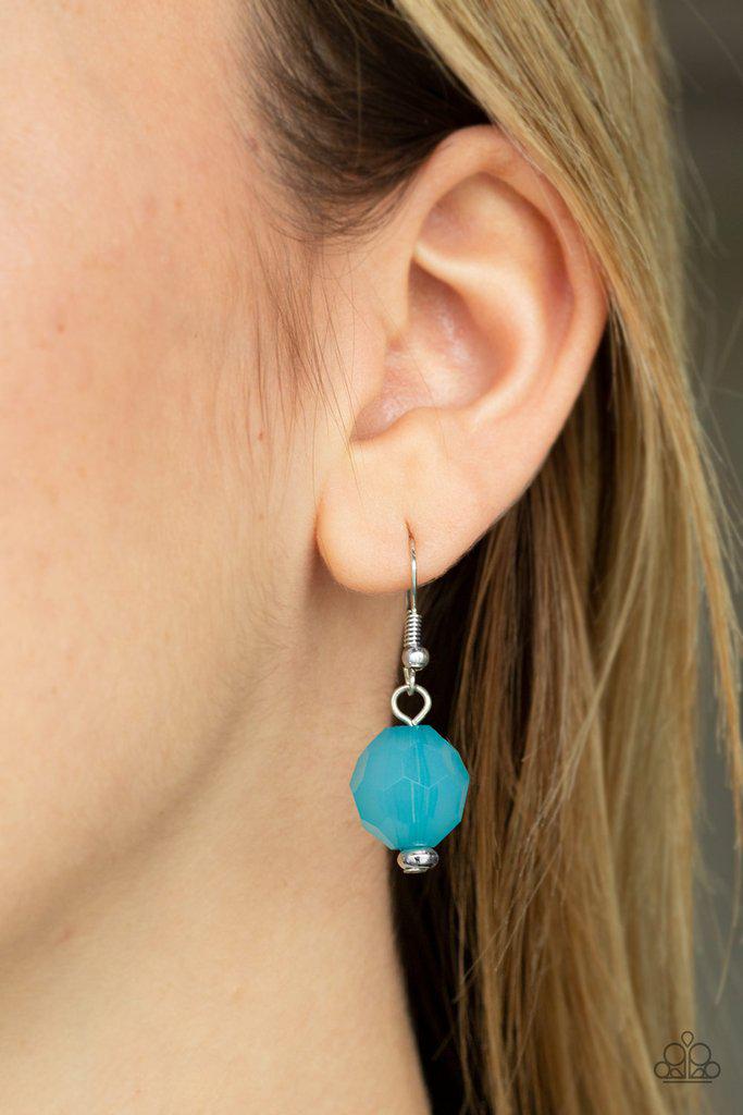 Dine and Dash Blue Necklace - Paparazzi Accessories - free matching earrings -CarasShop.com - Paparazzi Jewelry by Cara Jewels