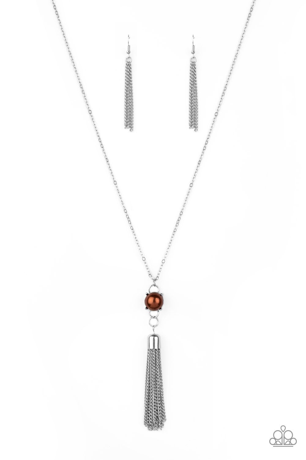 Diva Dance Party Brown Necklace - Paparazzi Accessories- lightbox - CarasShop.com - Paparazzi Jewelry by Cara Jewels