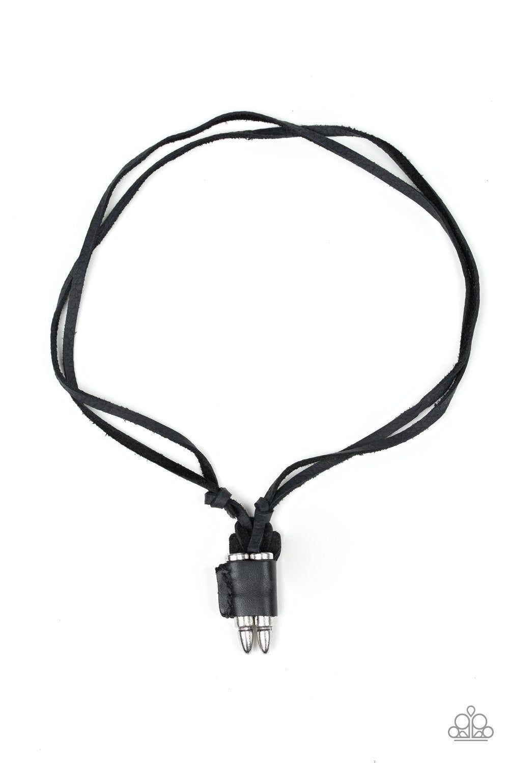 Dodge a Bullet Black Urban Necklace - Paparazzi Accessories- lightbox - CarasShop.com - Paparazzi Jewelry by Cara Jewels