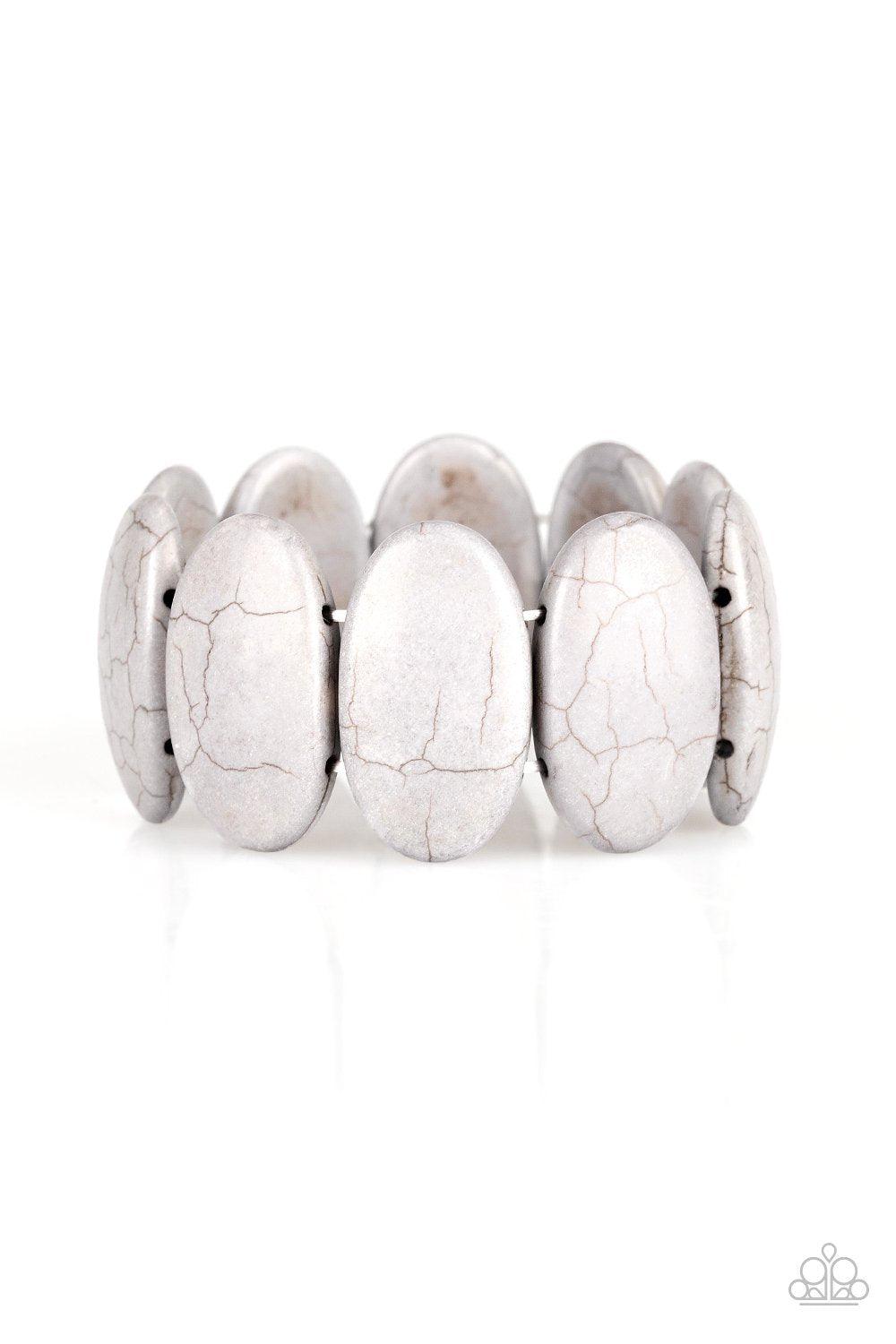 Dramatically Nomadic Silver Stone Bracelet - Paparazzi Accessories- lightbox - CarasShop.com - Paparazzi Jewelry by Cara Jewels