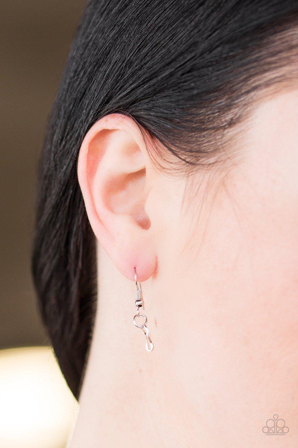 Dream a Little Dream Silver Necklace - Paparazzi Accessories - free matching earrings -CarasShop.com - Paparazzi Jewelry by Cara Jewels