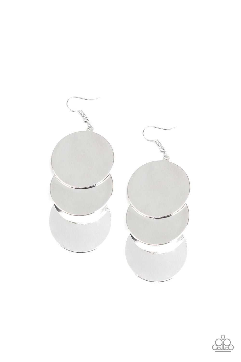 Dream Sheen Silver Earrings - Paparazzi Accessories- lightbox - CarasShop.com - Paparazzi Jewelry by Cara Jewels