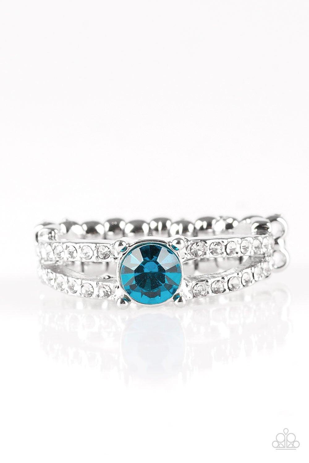 Dream Sparkle Blue Gem Ring - Paparazzi Accessories- lightbox - CarasShop.com - Paparazzi Jewelry by Cara Jewels