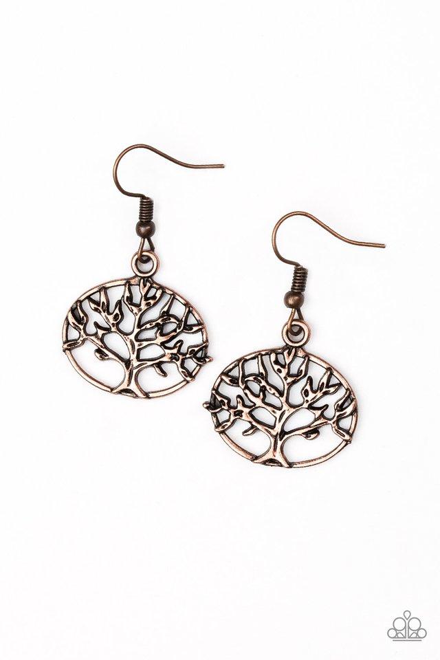 Dream TREEHOUSE Copper Earrings - Paparazzi Accessories- lightbox - CarasShop.com - Paparazzi Jewelry by Cara Jewels