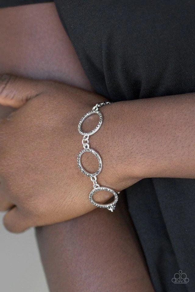 Dress The Part Silver Bracelet - Paparazzi Accessories- lightbox - CarasShop.com - Paparazzi Jewelry by Cara Jewels