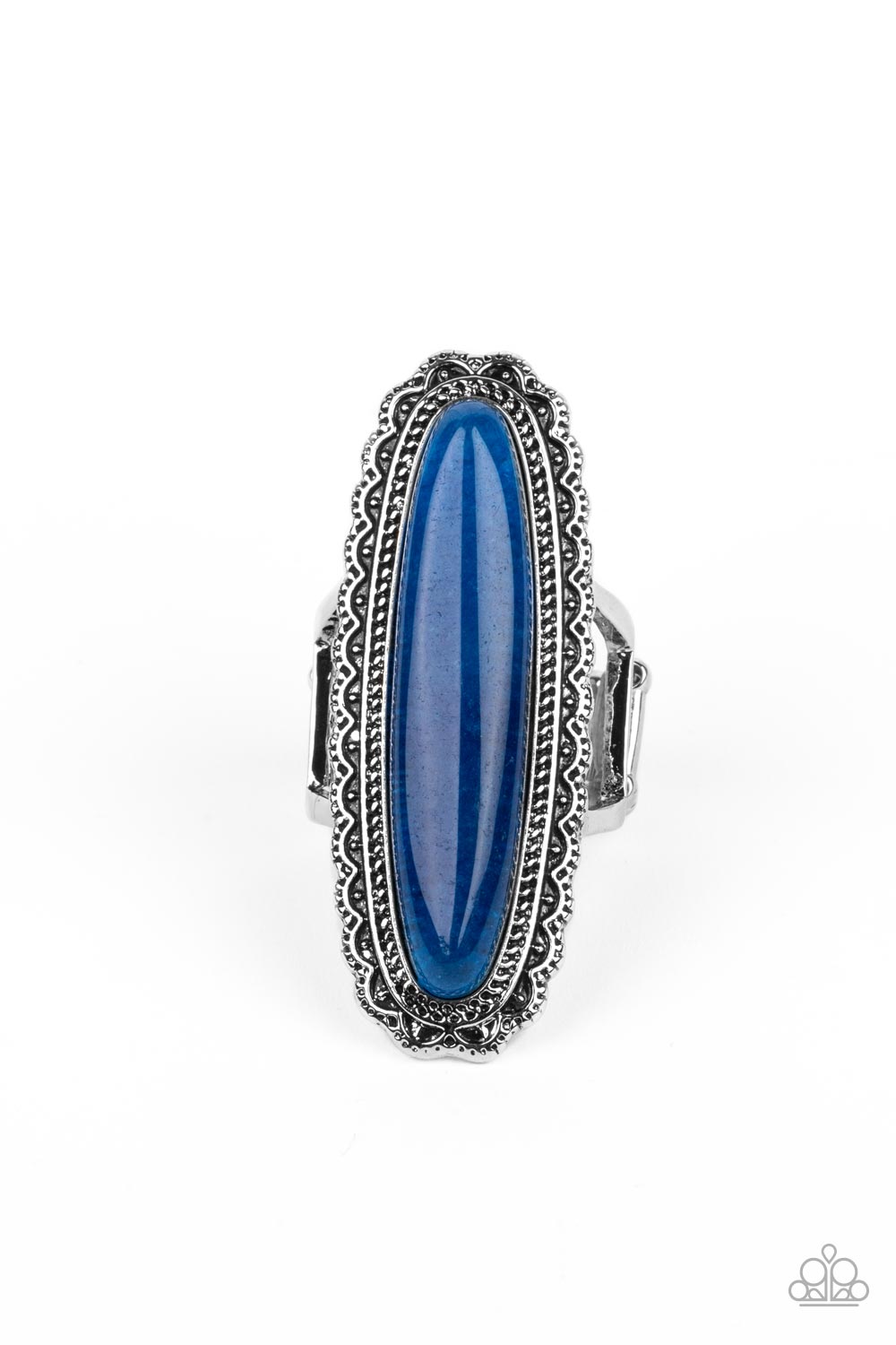 Eco Equinox Blue Lapis Stone Ring - Paparazzi Accessories- lightbox - CarasShop.com - Paparazzi Jewelry by Cara Jewels