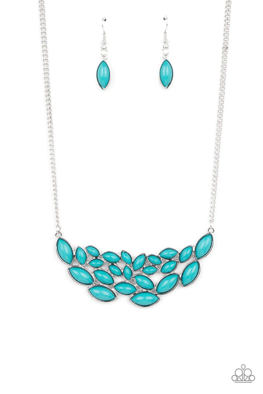 Eden Escape Blue Necklace - Paparazzi Accessories- lightbox - CarasShop.com - Paparazzi Jewelry by Cara Jewels