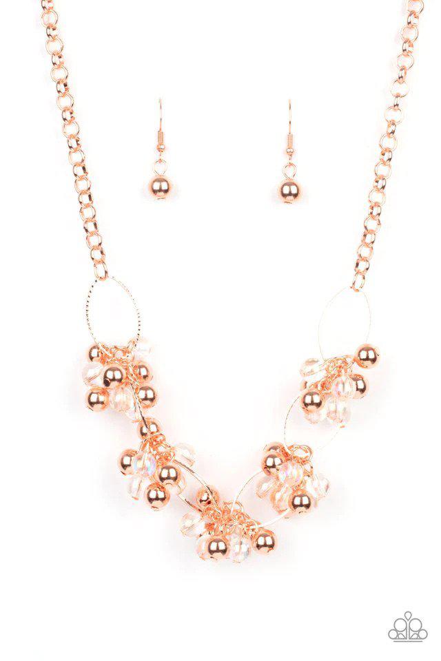 Effervescent Ensemble Copper Necklace - Paparazzi Accessories- lightbox - CarasShop.com - Paparazzi Jewelry by Cara Jewels
