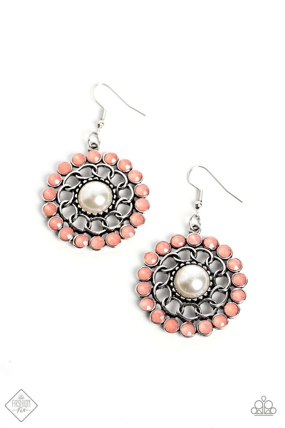 Effortlessly Eden Orange Earrings - Paparazzi Accessories- lightbox - CarasShop.com - Paparazzi Jewelry by Cara Jewels