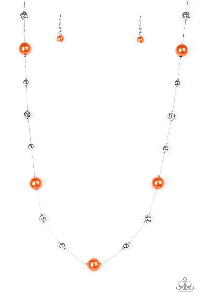 Eloquently Eloquent Orange Necklace - Paparazzi Accessories- lightbox - CarasShop.com - Paparazzi Jewelry by Cara Jewels