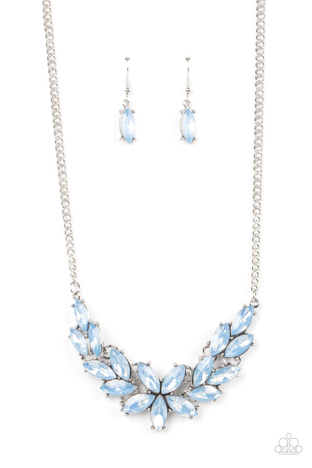 Ethereal Efflorescence Blue Necklace - Paparazzi Accessories- lightbox - CarasShop.com - Paparazzi Jewelry by Cara Jewels