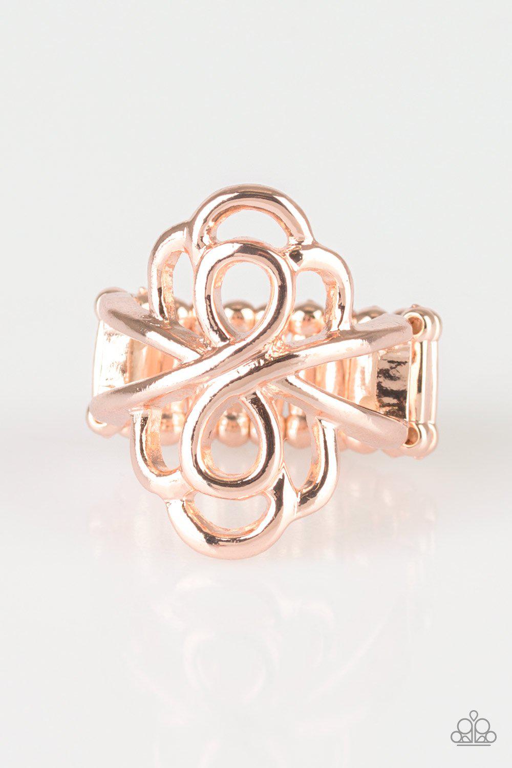 Ever Entwined Gold Ring - Paparazzi Accessories- lightbox - CarasShop.com - Paparazzi Jewelry by Cara Jewels