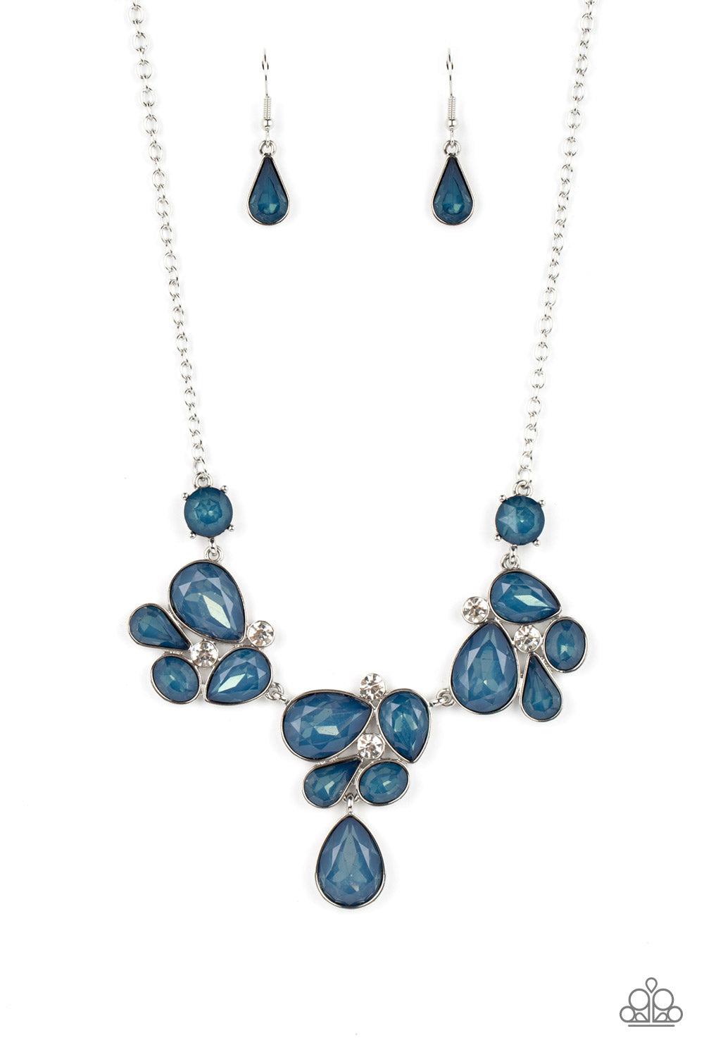 Everglade Escape Blue Gem Necklace - Paparazzi Accessories- lightbox - CarasShop.com - Paparazzi Jewelry by Cara Jewels
