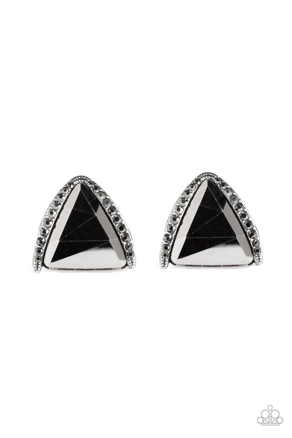Exalted Elegance Silver Post Earrings - Paparazzi Accessories- lightbox - CarasShop.com - Paparazzi Jewelry by Cara Jewels