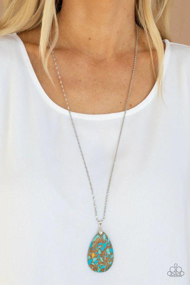 Extra Elemental Brown Necklace - Paparazzi Accessories- on model - CarasShop.com - Paparazzi Jewelry by Cara Jewels