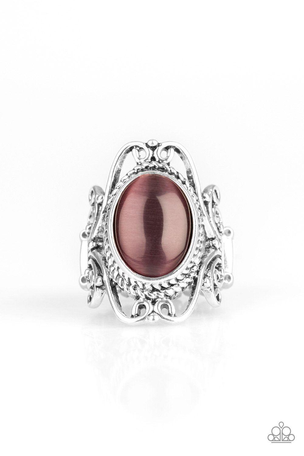 Fairytale Flair Purple Moonstone Ring - Paparazzi Accessories- lightbox - CarasShop.com - Paparazzi Jewelry by Cara Jewels