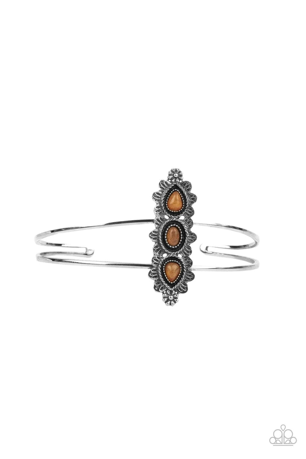 Fairytale Flowerbeds Orange Stone Bracelet - Paparazzi Accessories- lightbox - CarasShop.com - Paparazzi Jewelry by Cara Jewels