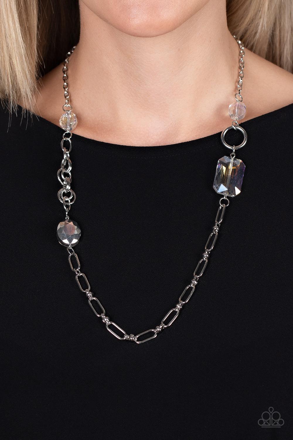 Famous and Fabulous Multi Iridescent Gem Necklace - Paparazzi Accessories- lightbox - CarasShop.com - Paparazzi Jewelry by Cara Jewels