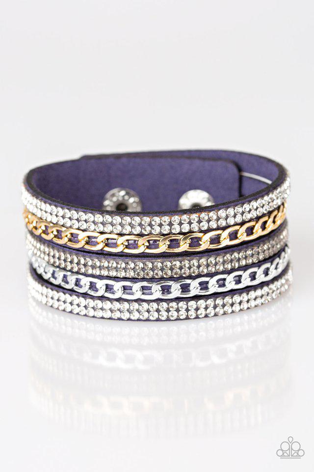 Fashion Fiend Blue Bracelet - Paparazzi Accessories- lightbox - CarasShop.com - Paparazzi Jewelry by Cara Jewels