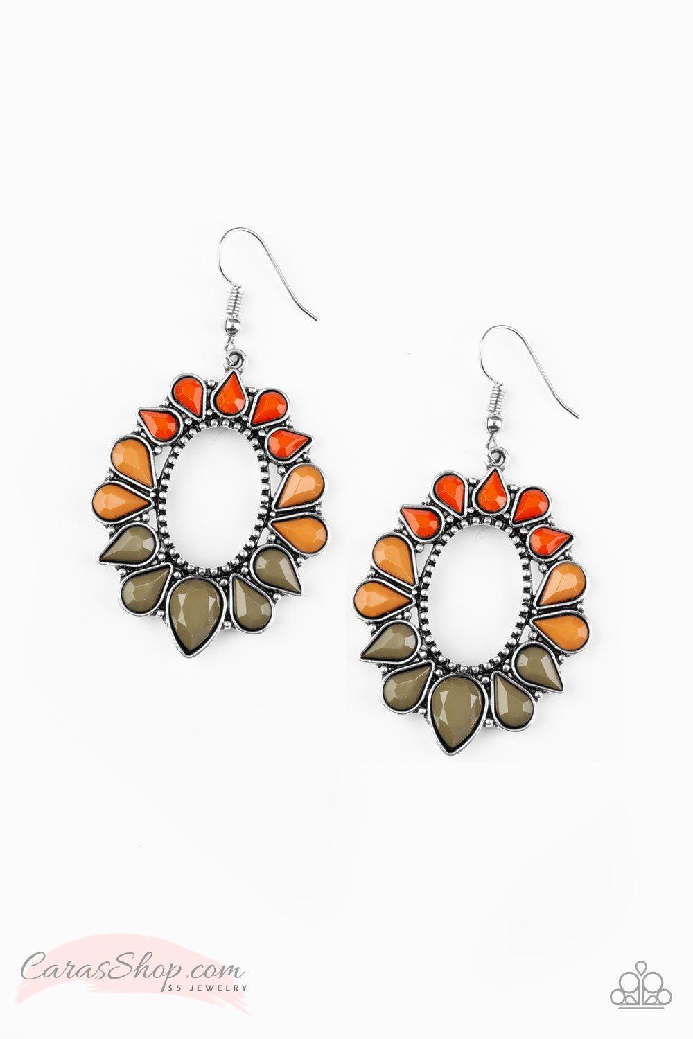 Fashionista Flavor - Multi-color Earrings - Paparazzi Accessories- lightbox - CarasShop.com - Paparazzi Jewelry by Cara Jewels
