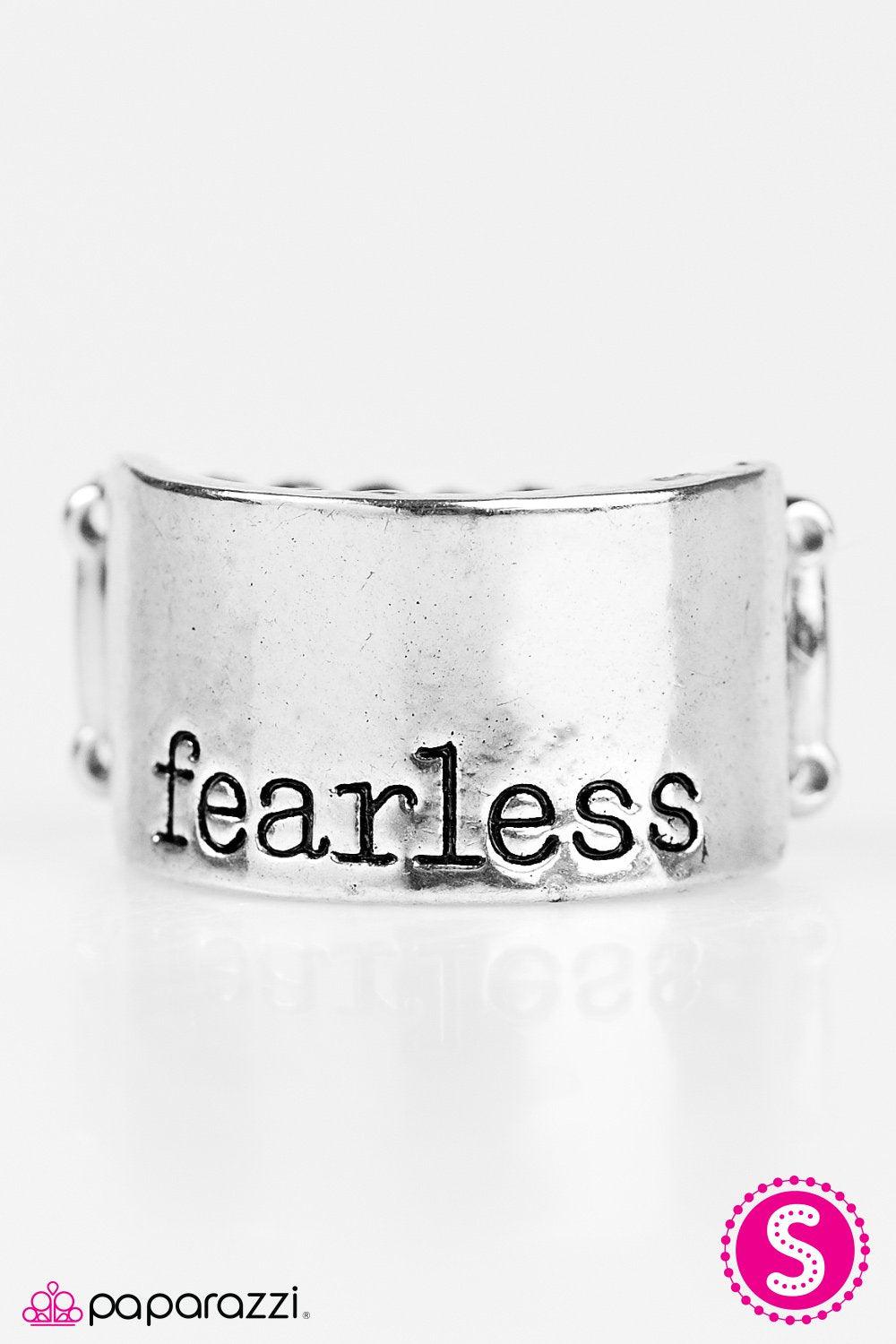 Fearlessly Fashionable Silver Ring - Paparazzi Accessories- lightbox - CarasShop.com - Paparazzi Jewelry by Cara Jewels