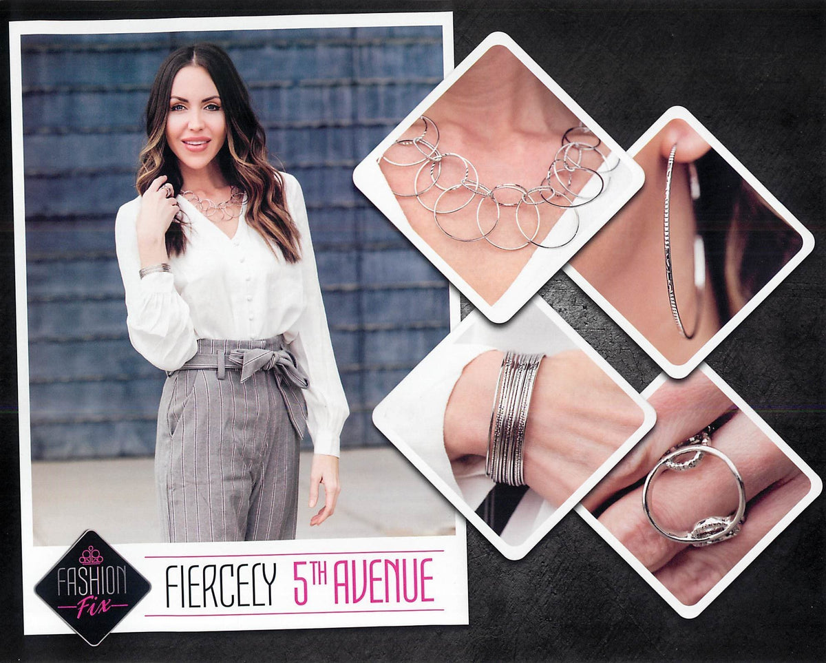 Fiercely 5th Avenue Set - April 2019 - Paparazzi Accessories- Set Collage - CarasShop.com - Paparazzi Jewelry by Cara Jewels