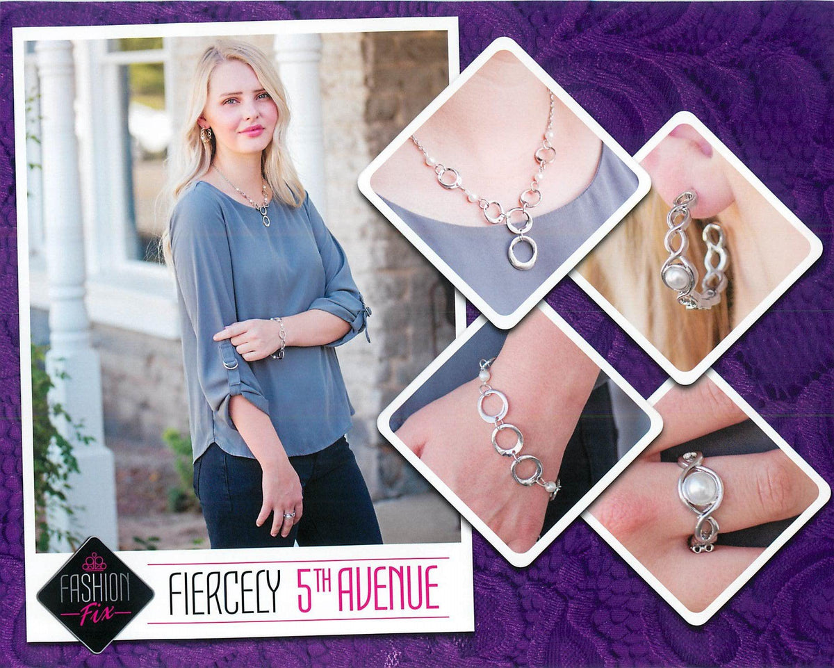 Fiercely 5th Avenue Set - August 2018 - Paparazzi Accessories- Set Collage - CarasShop.com - Paparazzi Jewelry by Cara Jewels