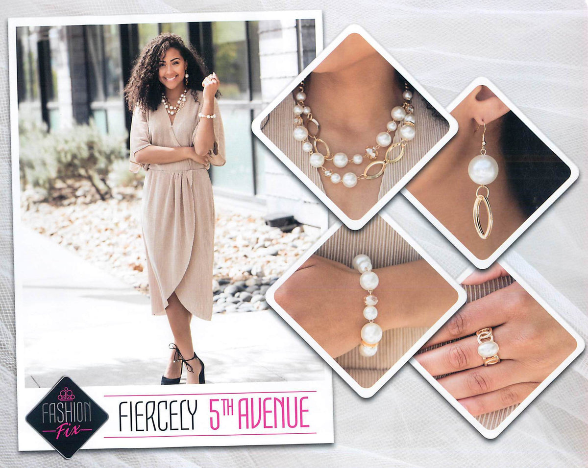 Fiercely 5th Avenue Set - August 2020 - Paparazzi Accessories- Set Collage - CarasShop.com - Paparazzi Jewelry by Cara Jewels