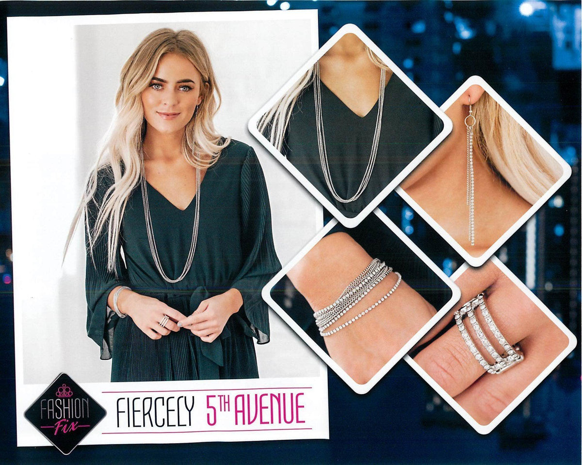 Fiercely 5th Avenue Set - December 2019 - Paparazzi Accessories- Set Collage - CarasShop.com - Paparazzi Jewelry by Cara Jewels