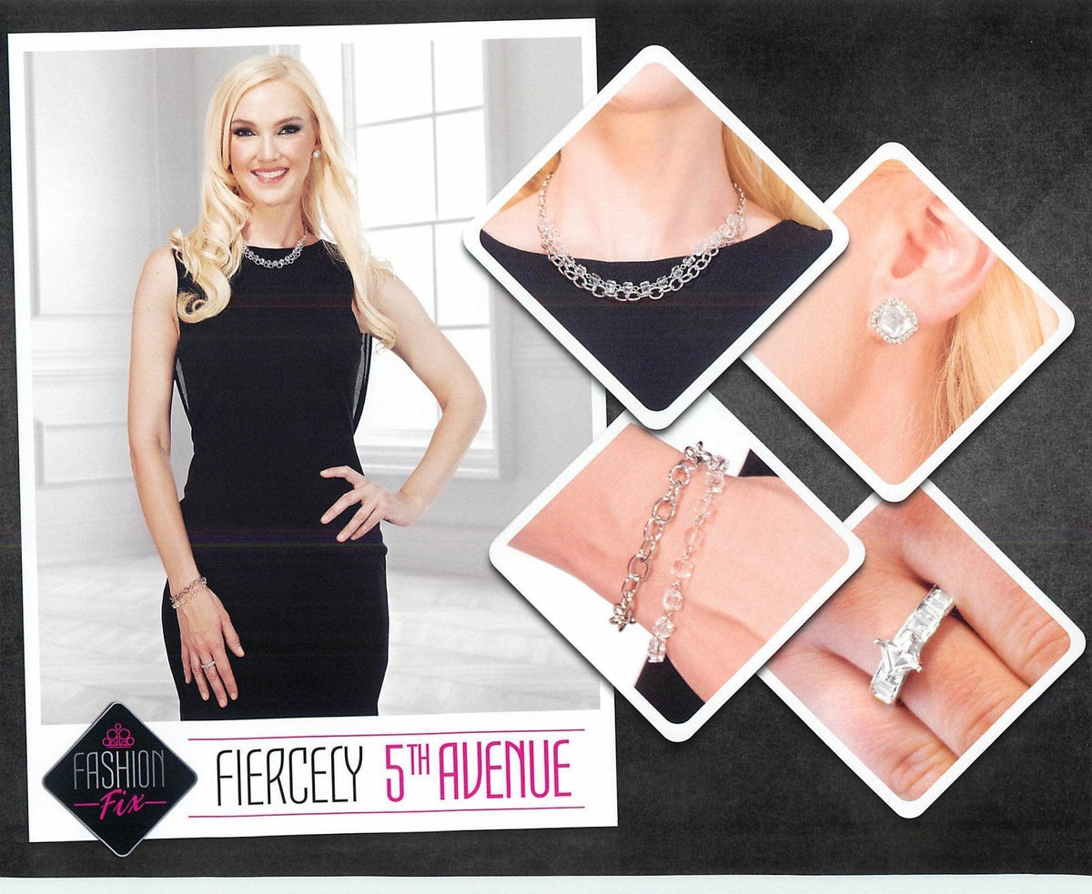 Fiercely 5th Avenue Set - January 2019 - Paparazzi Accessories- Set Collage - CarasShop.com - Paparazzi Jewelry by Cara Jewels