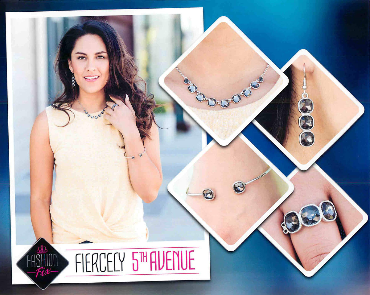 Fiercely 5th Avenue Set - July 2018 - Paparazzi Accessories- Set Collage - CarasShop.com - Paparazzi Jewelry by Cara Jewels