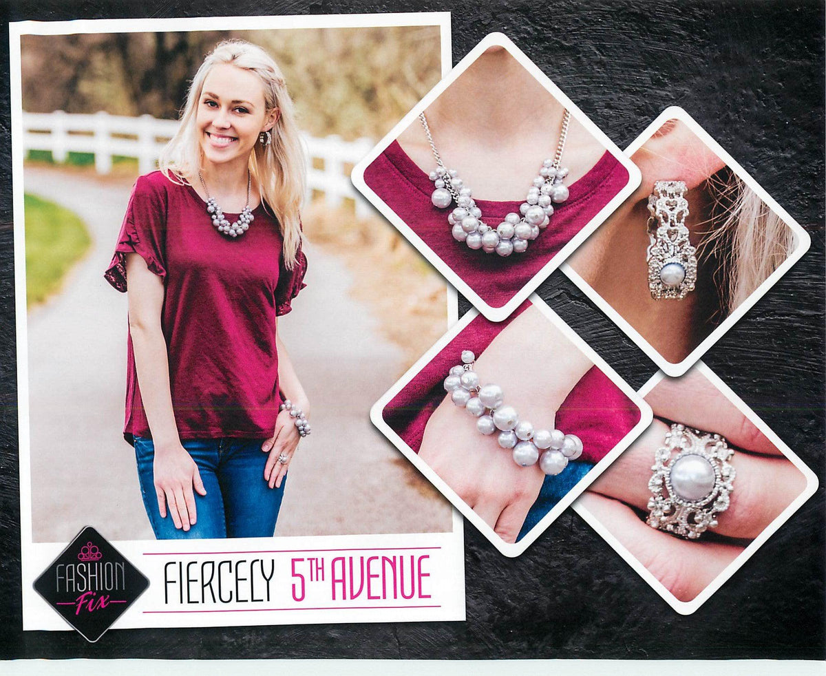 Fiercely 5th Avenue Set - June 2018 - Paparazzi Accessories- Set Collage - CarasShop.com - Paparazzi Jewelry by Cara Jewels