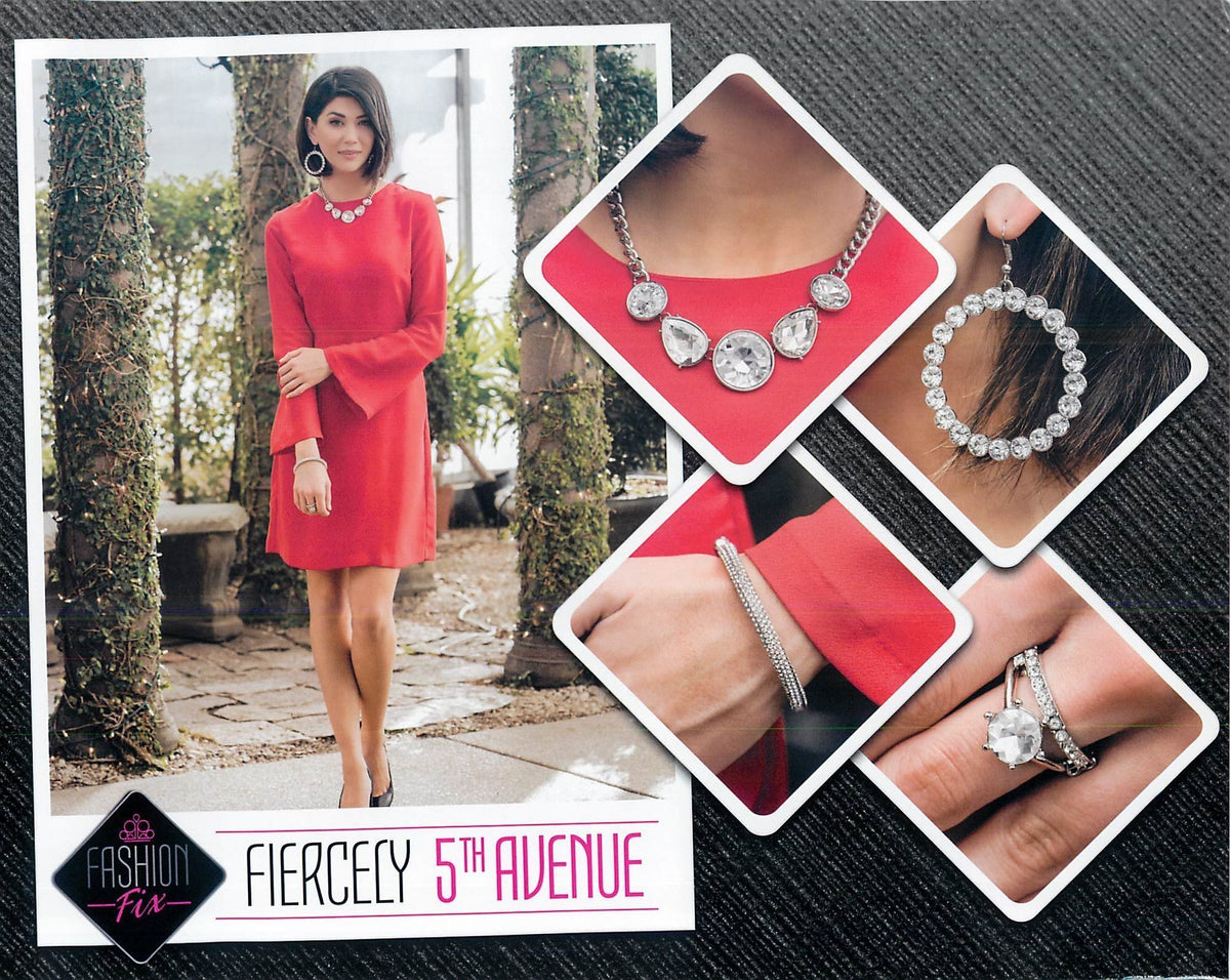 Fiercely 5th Avenue Set - March 2020 - Paparazzi Accessories- Set Collage - CarasShop.com - Paparazzi Jewelry by Cara Jewels