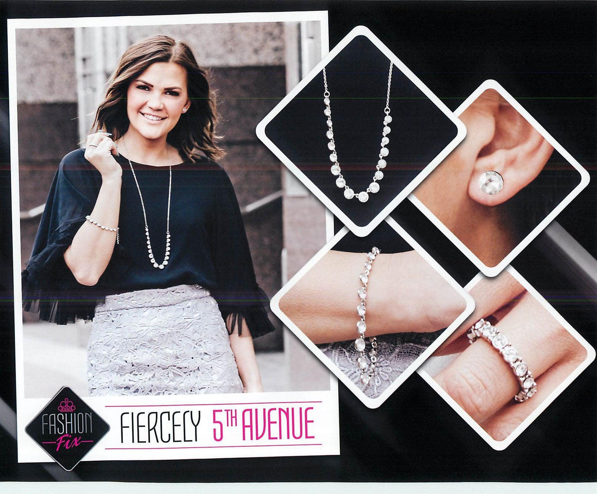 Fiercely 5th Avenue Set - May 2018 - Paparazzi Accessories- Set Collage - CarasShop.com - Paparazzi Jewelry by Cara Jewels