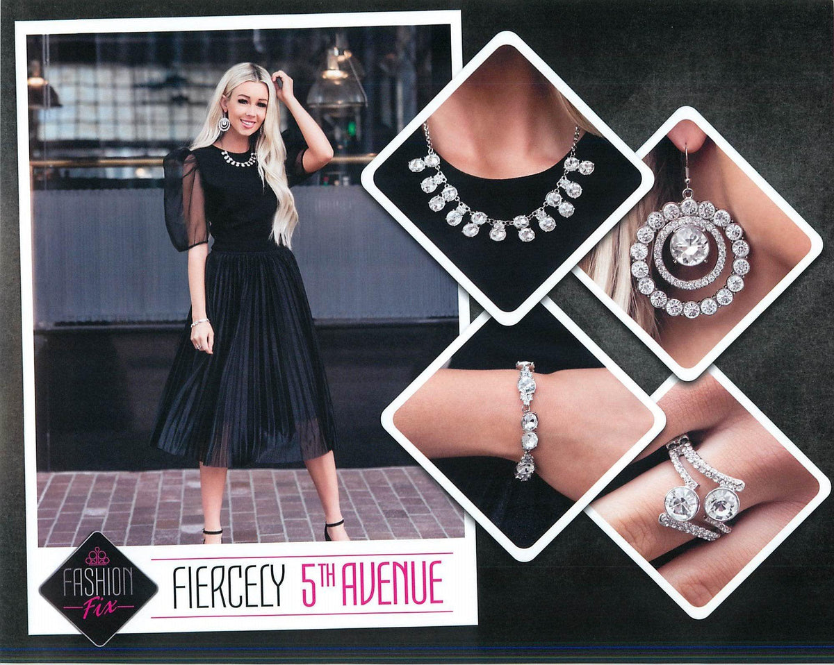 Fiercely 5th Avenue Set - May 2020 - Paparazzi Accessories- Set Collage - CarasShop.com - Paparazzi Jewelry by Cara Jewels