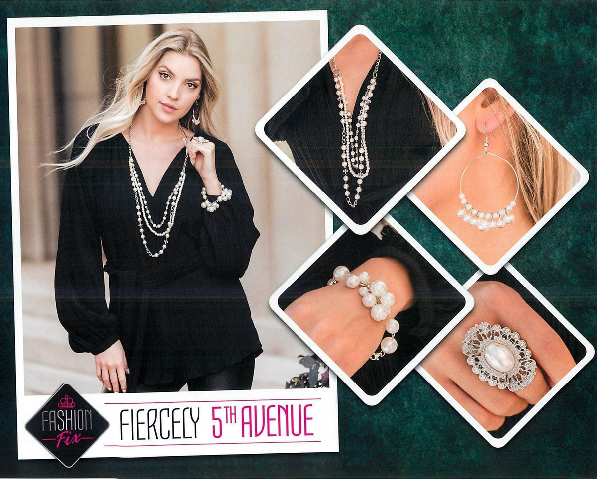 Fiercely 5th Avenue Set - November 2019 - Paparazzi Accessories- Set Collage - CarasShop.com - Paparazzi Jewelry by Cara Jewels