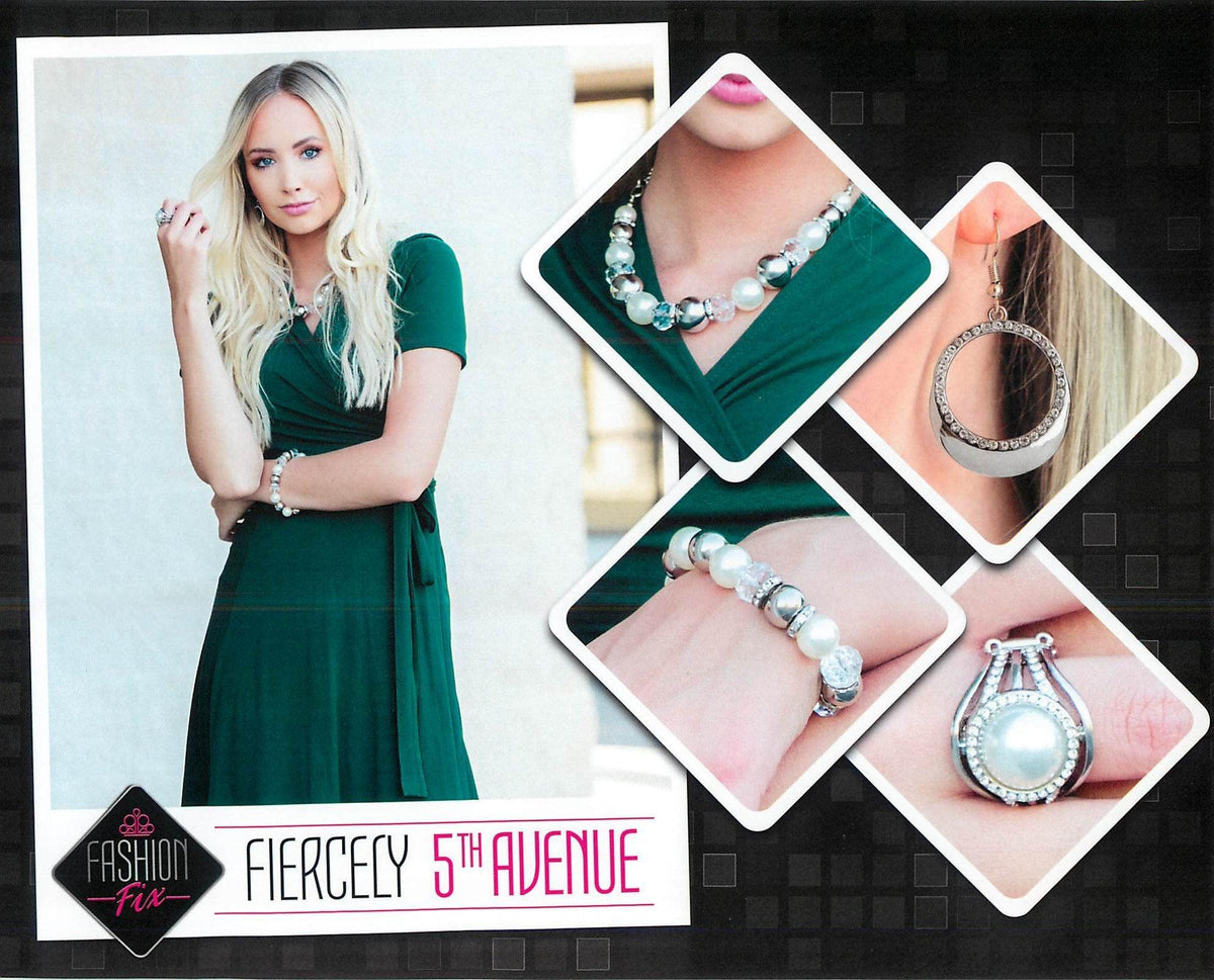 Fiercely 5th Avenue Set - October 2018 - Paparazzi Accessories- Set Collage - CarasShop.com - Paparazzi Jewelry by Cara Jewels